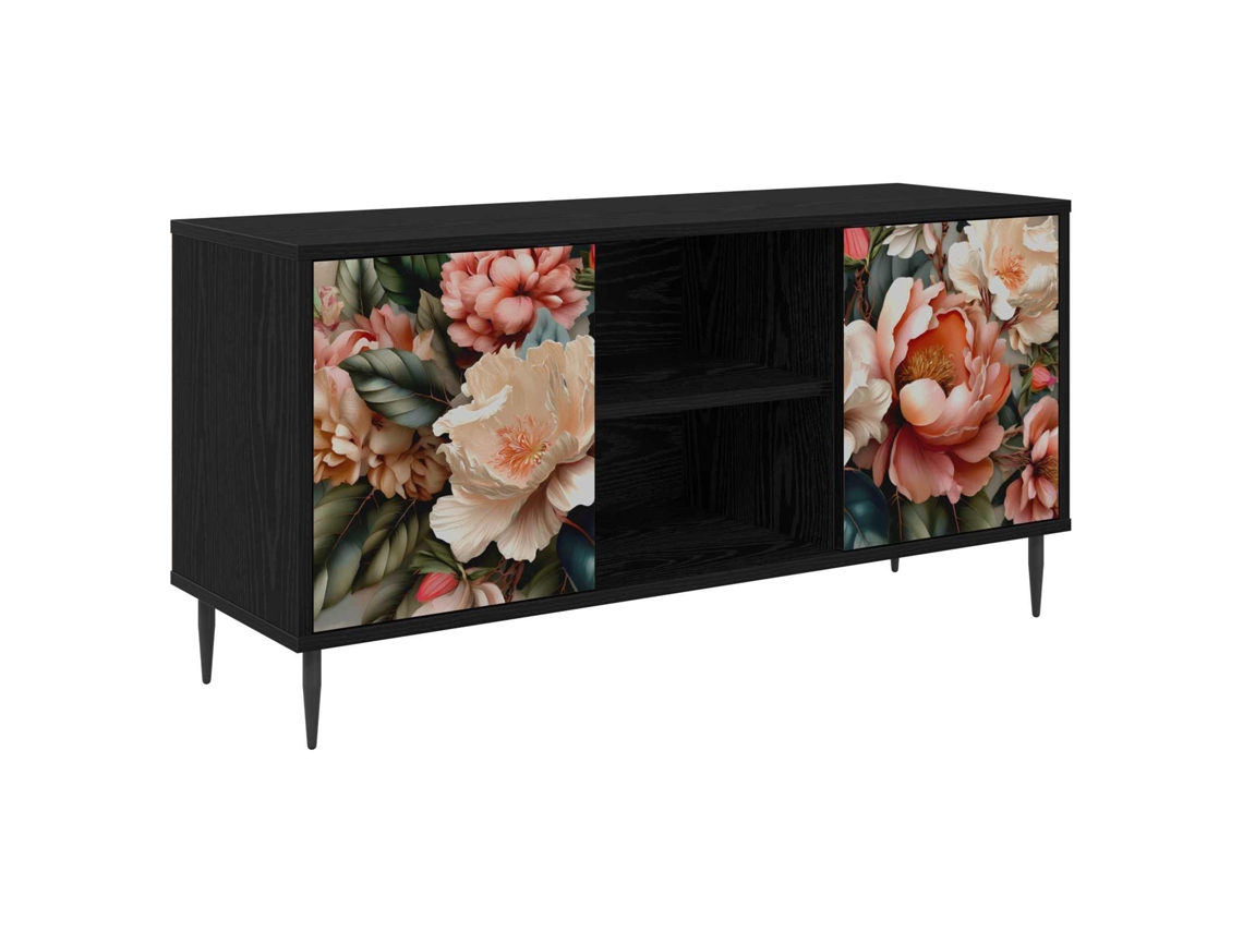 Vidaxl Gabinete Para Tv Borne 102 X 33 X 51 Cm Carvalho Preto