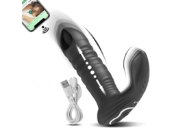 Brinquedo Sexual Vibrador de Controle App Bluetooth para Homem e Mulher Preto