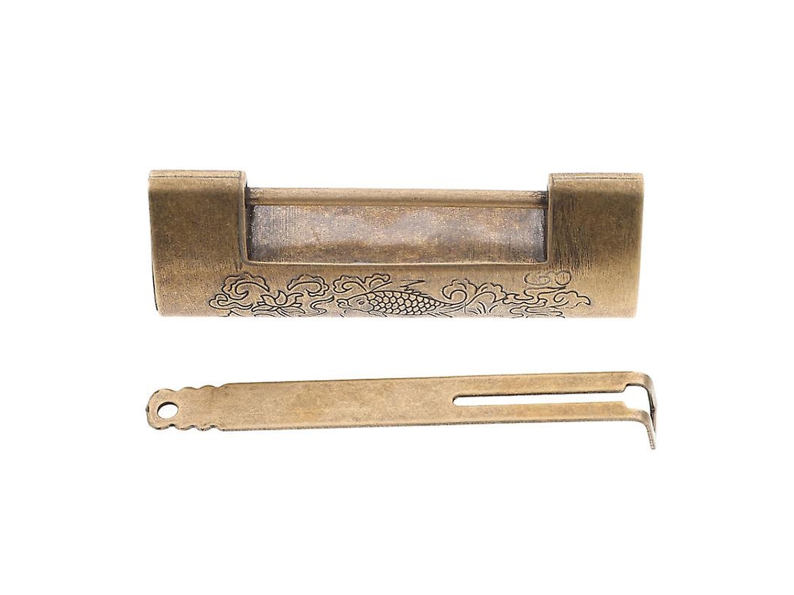 1 Conjunto de Fechadura Antiga Gravada ALLINLESS