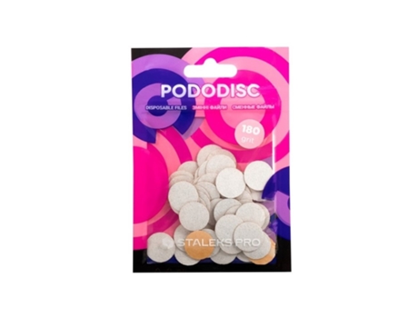 Pododisc Pro Expert White Replaceable Pads S Grit 180, Pack Of 50 Staleks