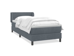 Cama com Molas/Colchão Veludo Cinzento Escuro MAISON EXCLUSIVE (90x220 cm)