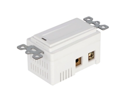 Um interruptor inteligente com Wi-Fi que suporta controle por voz e controle remoto via celular.