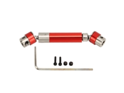 Mali eixo de Transmissão Média de Metal para Carro de Escalada Rc Scx24 1/24, Comprimento Ajustável 50 63mm Vermelho