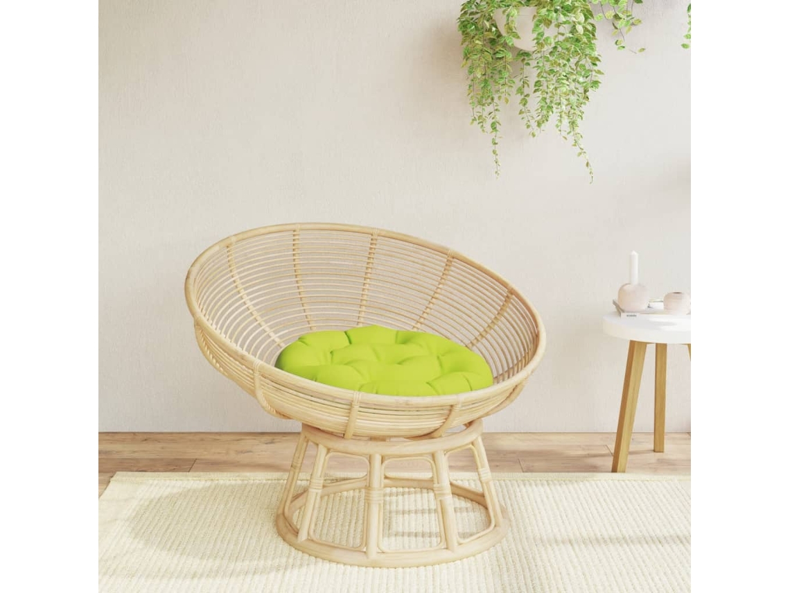 Vidaxl Almofadão Redondo Ø 60 X11 Cm Tecido Oxford Verde Brilhante