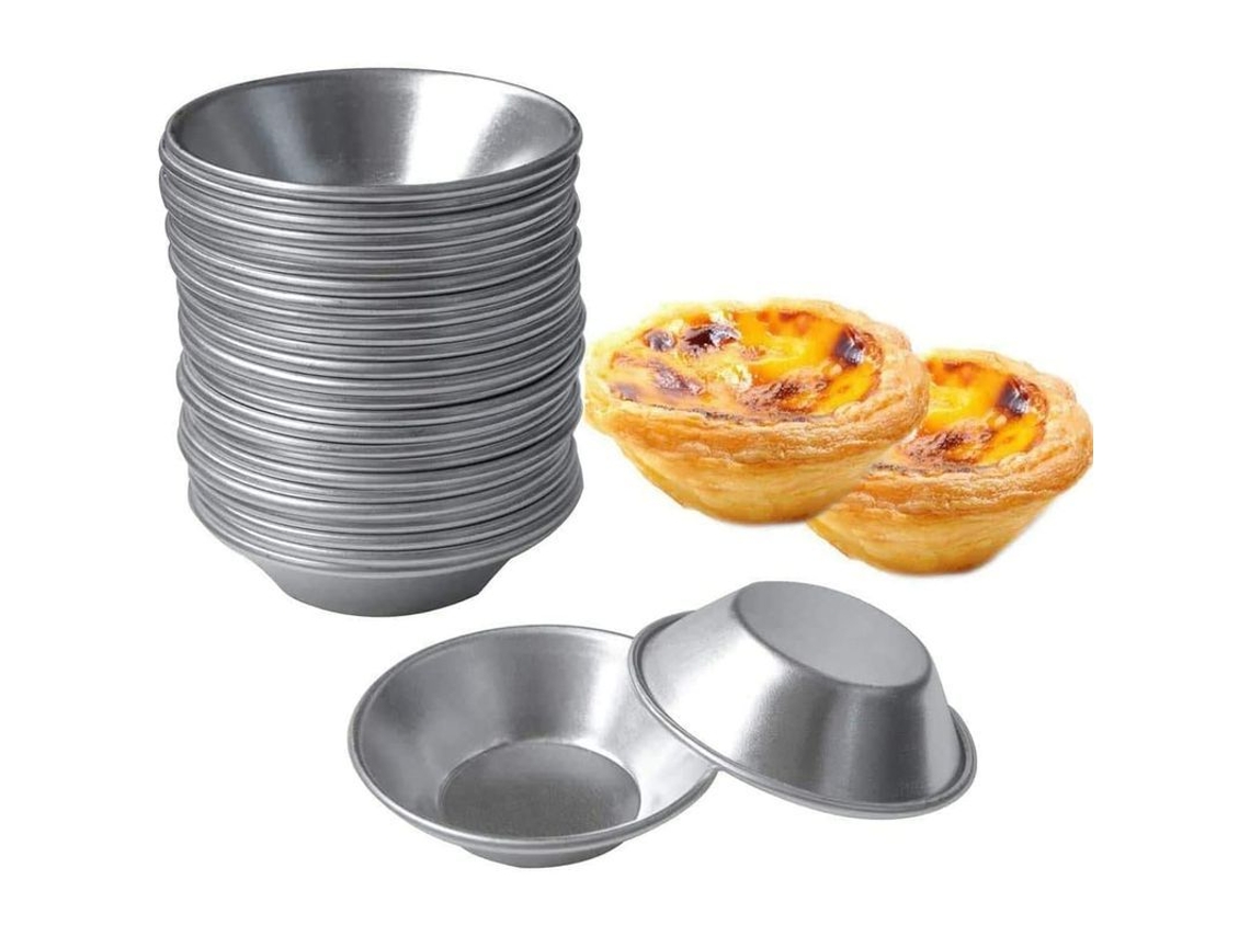 25 moldes de silicone para tartes, antiaderentes, reutilizáveis, para bolos, muffins, cookies | S/MARCA