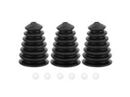 3 Peças De Capa Antipoeira Flexível De Borracha Para Furadeira Martelo Elétrico, Para Brocas De 6mm-16mm, Preto