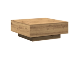 Conjunto 1 Mesa De Café Moderna Vidaxl Castanho Derivados De Madeira (80 X 80 X 31 Cm)