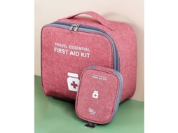 Kit De Primeiros Socorros Vazio(2 Unidades) Para Viagem, Com Estojo Portátil Para Armazenamento, Ideal Para Casa, Viagens E Camping(vermelho)