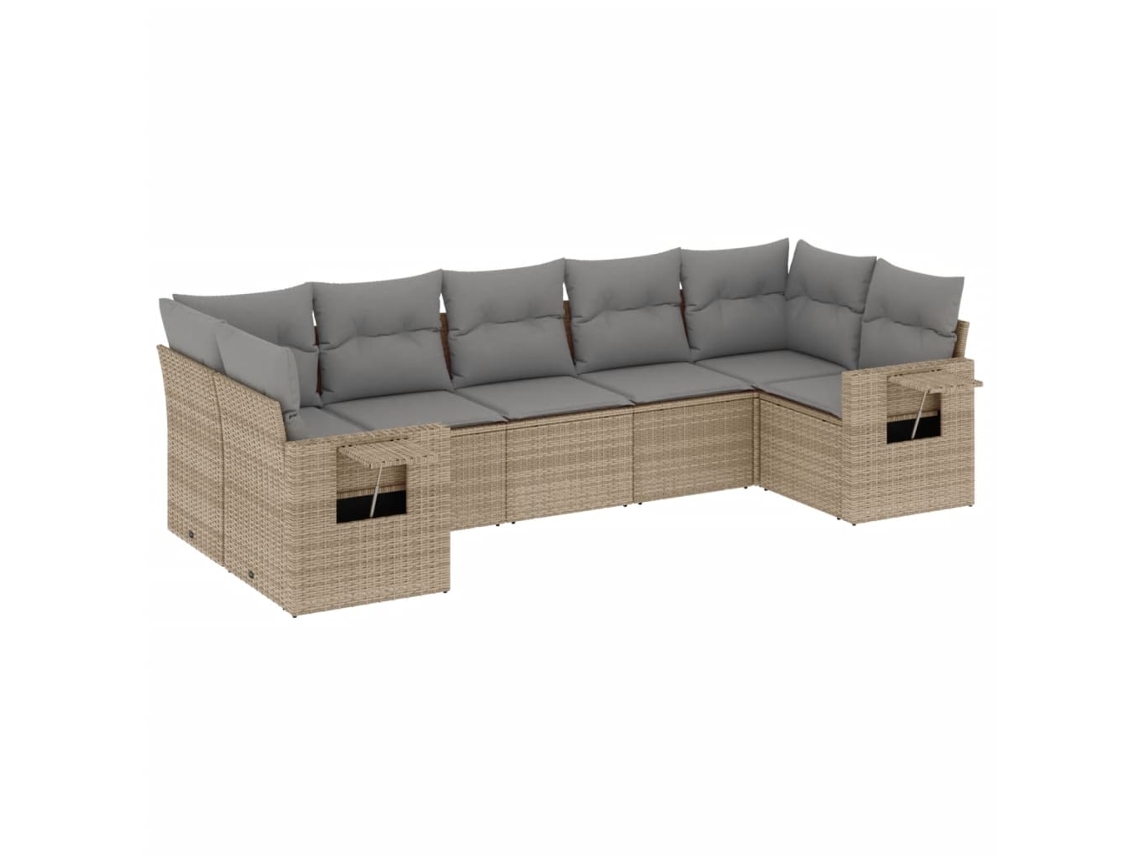Garden Sofa Set, Garden Sofa Sets Vidaxl Bege Rattan / Vime (n/a)