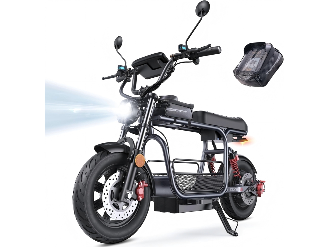 Scooter Elétrica Iscooter Dx5 Para Adultos Com Assento, 1500w, 48v 15,6ah 15 Polegadas