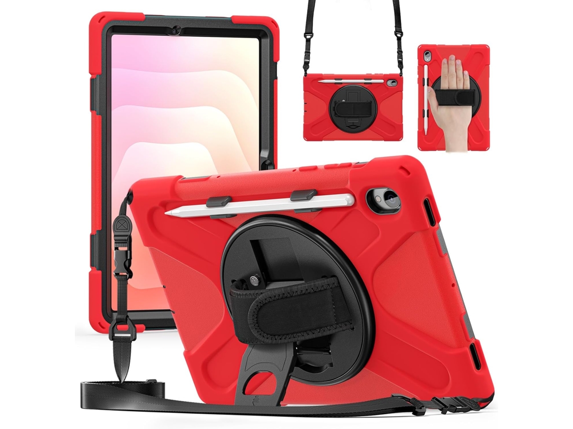 Capa Para Samsung Galaxy Tab S11 2025 Sm X730/x736b À Prova De Quedas Vermelha Gertiz (11 Polegadas)
