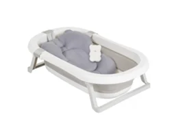 Conjunto De Banheira Para Bebé Com Banheira Dobrável Palma Cinzenta Moni