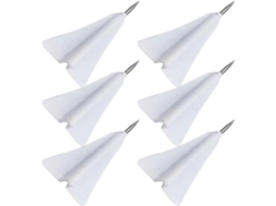 Conjunto Villcase De 6 Tacinhas Substituíveis Em Formato Avião, Feitas De Abs E Aço, Com Função De Fixação Para