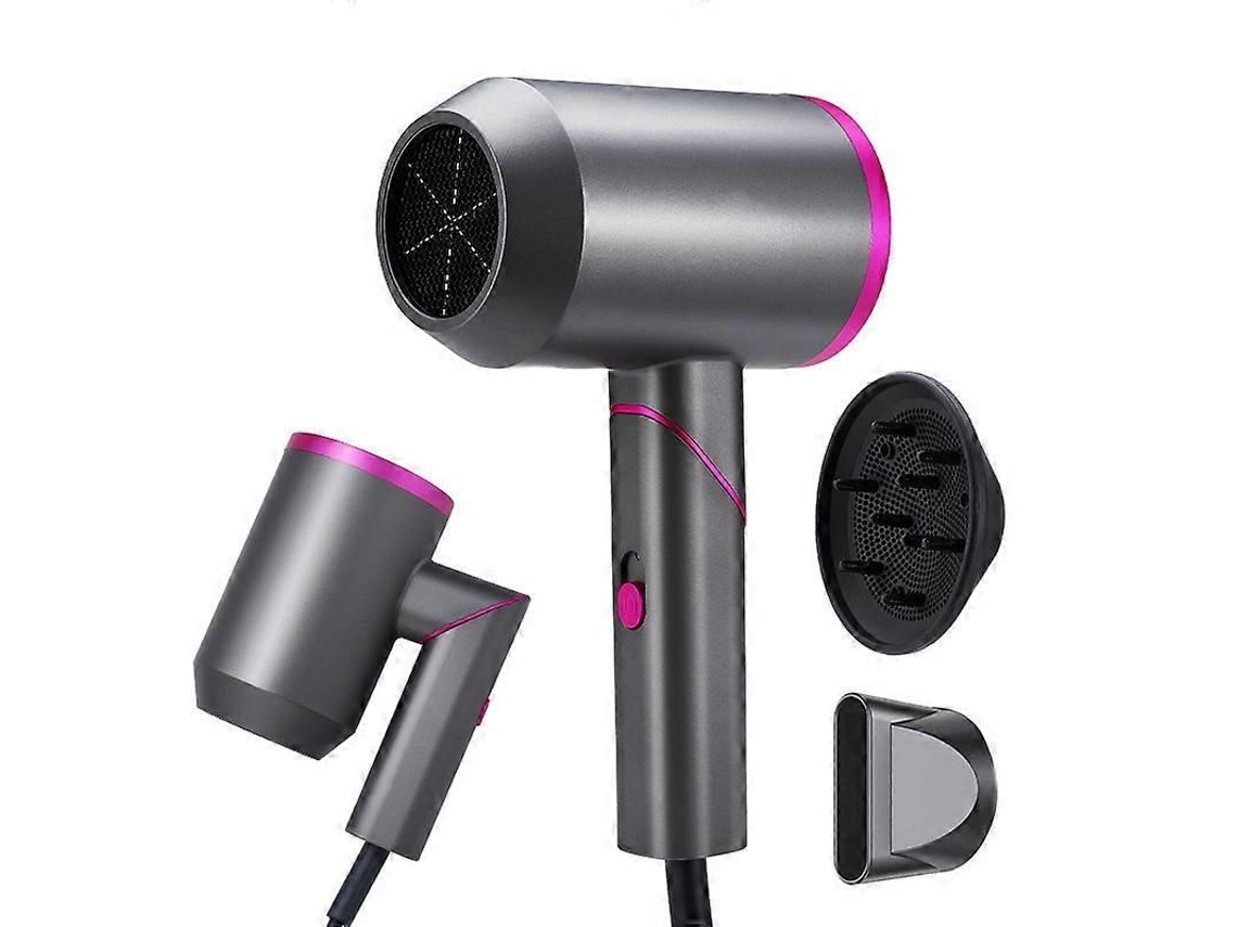 Secador de Cabelo Iônico, 1800 W, Dobrável, Profissional, com 3 Temperaturas e 2 Velocidades, Controle um Toque, D Ifusor Bocal Coleta Ar. GOKOCO
