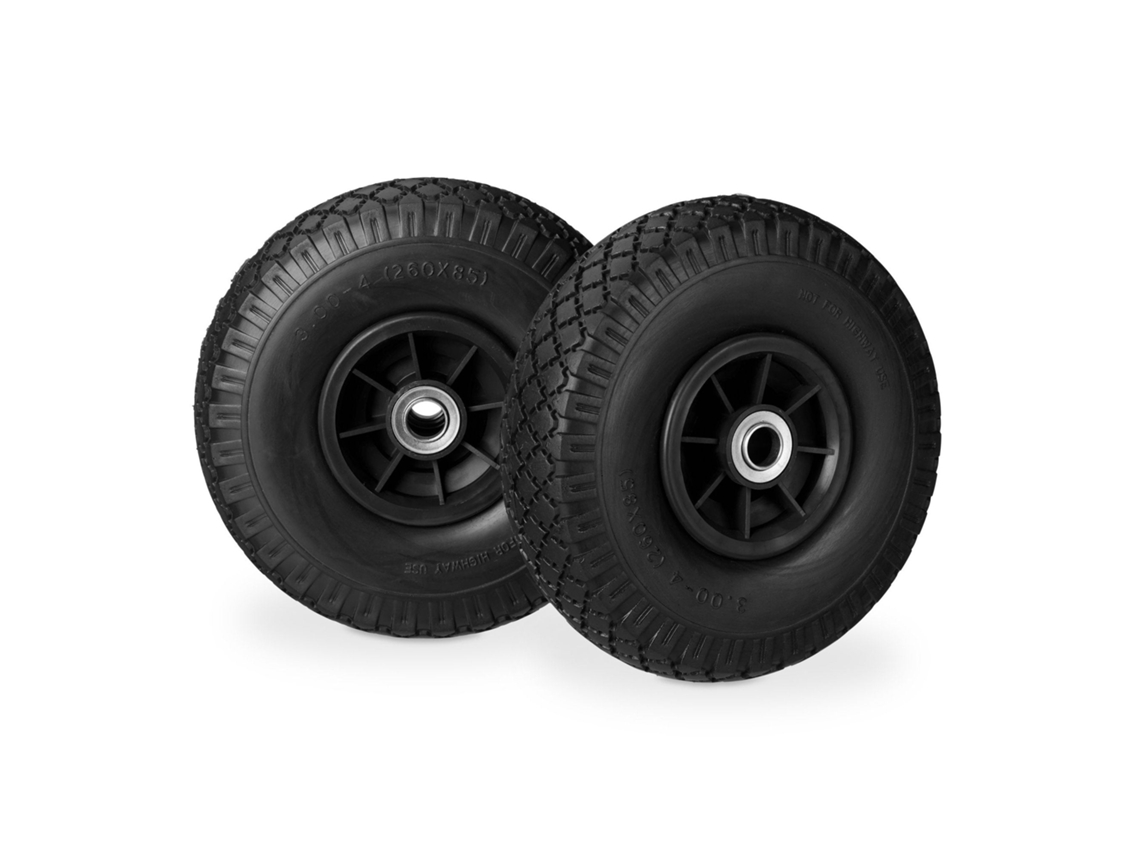 Conjunto de 2 Rodas Pu Drunk para Carrinho de Mão Antifuro