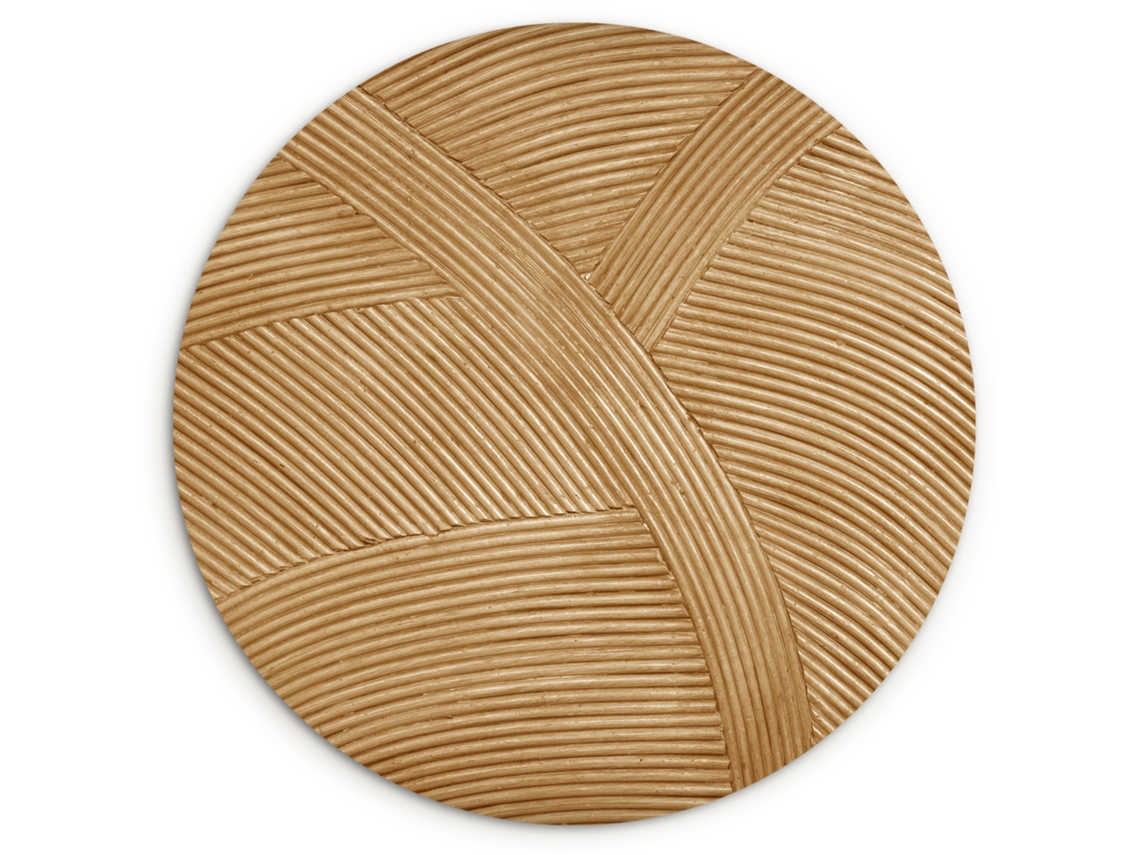 O Quadro Estrutura - Natureza - Arte - Rattan 120x120 Cm