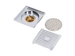 Dreno de Piso inoxidável 304 anti odor anti inseto com filtro de cabelo eletrodepositado