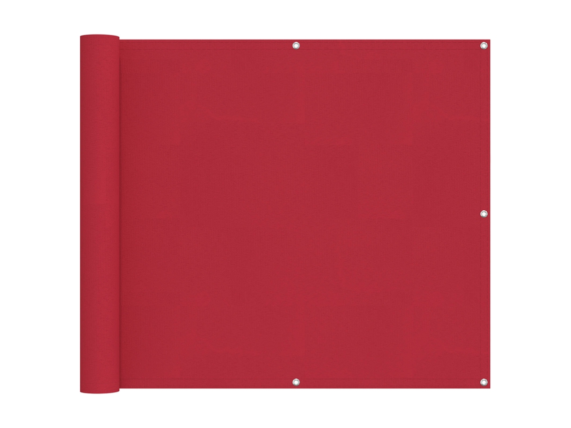 Vidaxl Tela De Varanda Vermelho 100 X 200 Cm Tecido Oxford