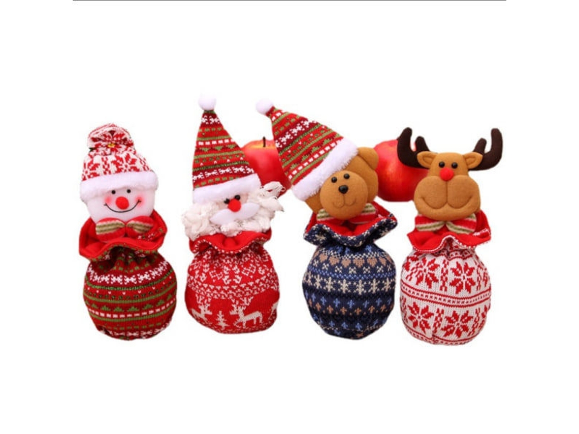 4 Sacolas de Natal em Tricô para Maçãs BRILVIBERA