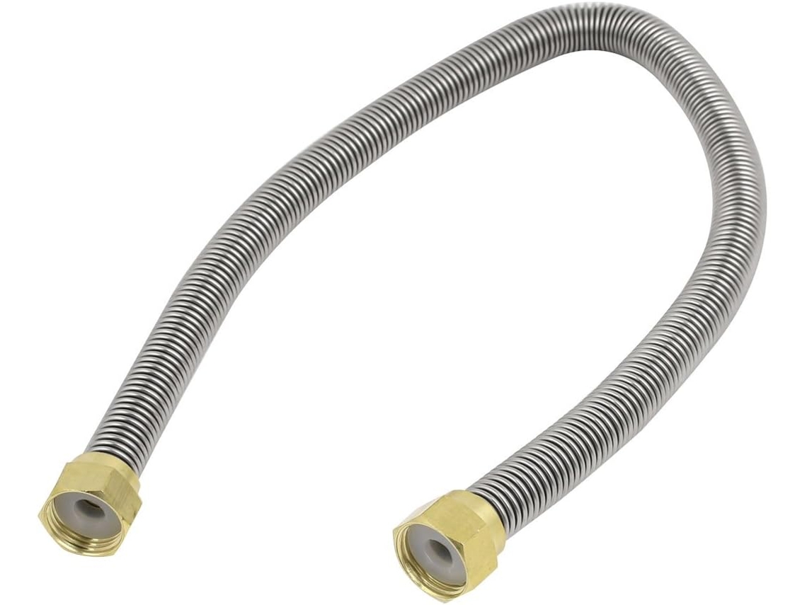 Mangueira de Fole Corrugada Aço Inoxidável com Rosca F1/2' 'g1/2' 20 Mm e 60 Cm Comprimento CHABERLU