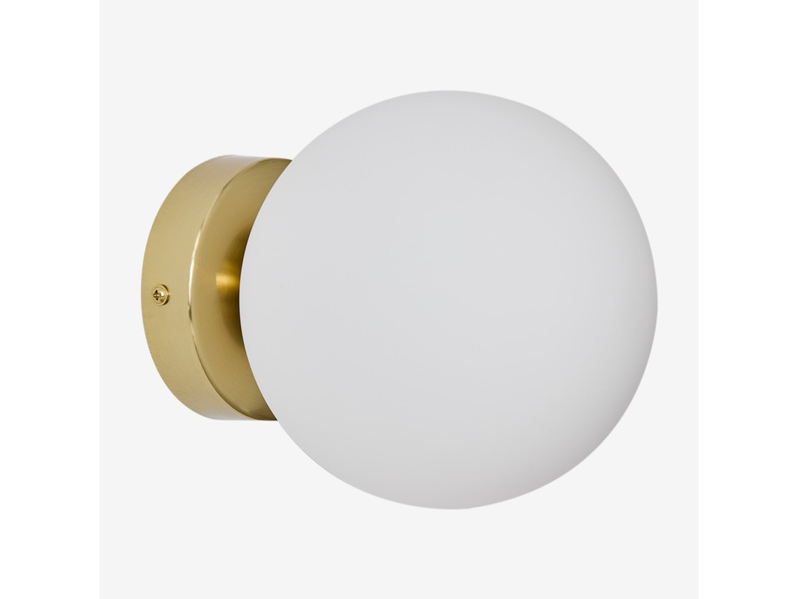 Sklum Aplique De Parede Em Aço Inoxidável Com Bola De Cristal Uvol Traditional Vidro Dourado
