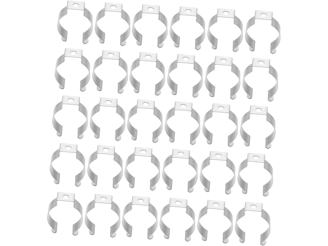 Clips De Aço Inoxidável Prateado Para Tubos De Led E Lâmpadas Fluorescentes.