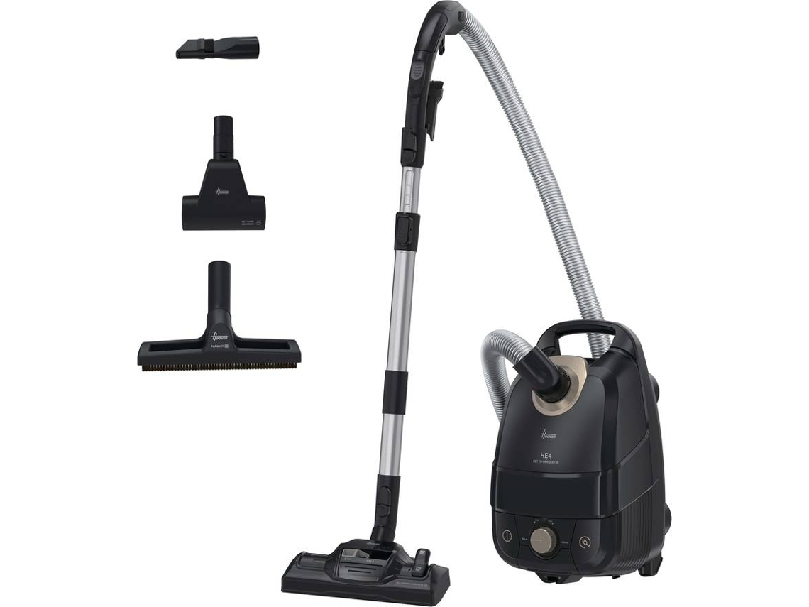 Aspirador com Saco HOOVER HE410P 011 HE4 Pet (Saco de Pó: 4.5 L - 65 dB - Preto)