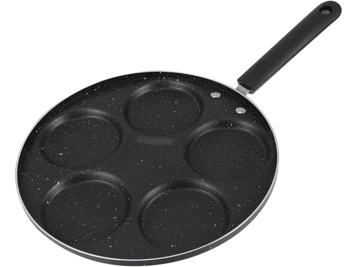 Antiaderente De Alumínio De 26 Cm Com Seis Orifícios, Revestimento Antiaderente, Cabo Isolado Para Cozinhar Ovos Fritos Gokoco
