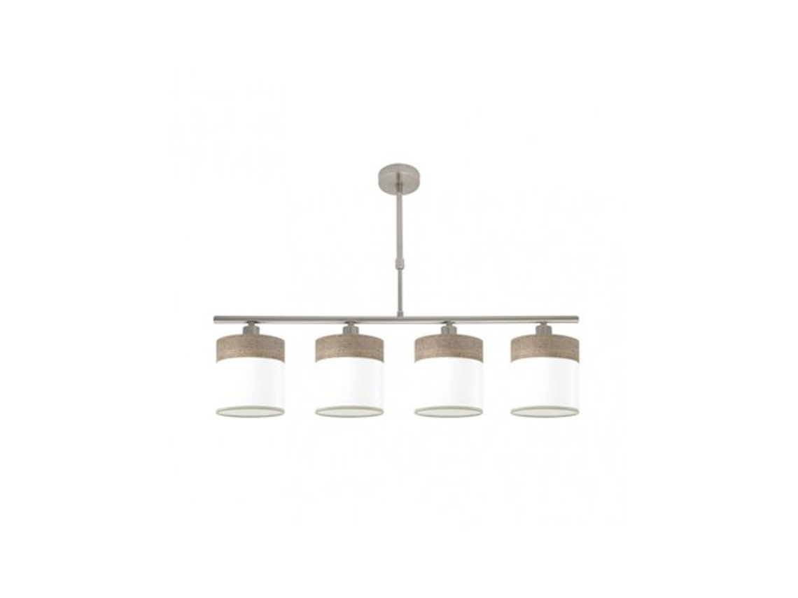 Cloe Lâmpada 4x14 Níquel/madeira Branca Cinza Regx75x14 Cm Fabrilamp