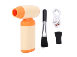 Ventilador Turbo Sem Fio Duster Eléctrico 130000rpm Com 4000mah Para Limpeza De Pc, Teclado E Câmera - Laranja