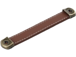 Conjunto De 2 Puxadores Couro Em Cobre Para Móveis, Guarda Roupas, Sapateiras, Adegas, Portas E Armários De Cozinha