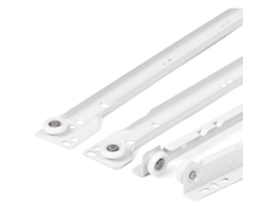 Corrediças Para Gaveta De 14 Polegadas - Pacote Com 2 (1 Par) Corrediças Brancas De Extensão Total - Kit De Corrediças Para Gaveta