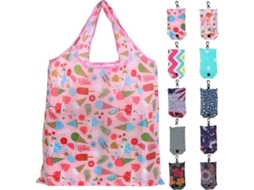 Sacolas de Compras Reutilizáveis, 10 Unidades, Dobráveis, para Almoço, Forstyle BRILVIBERA (cores Aleatórias)