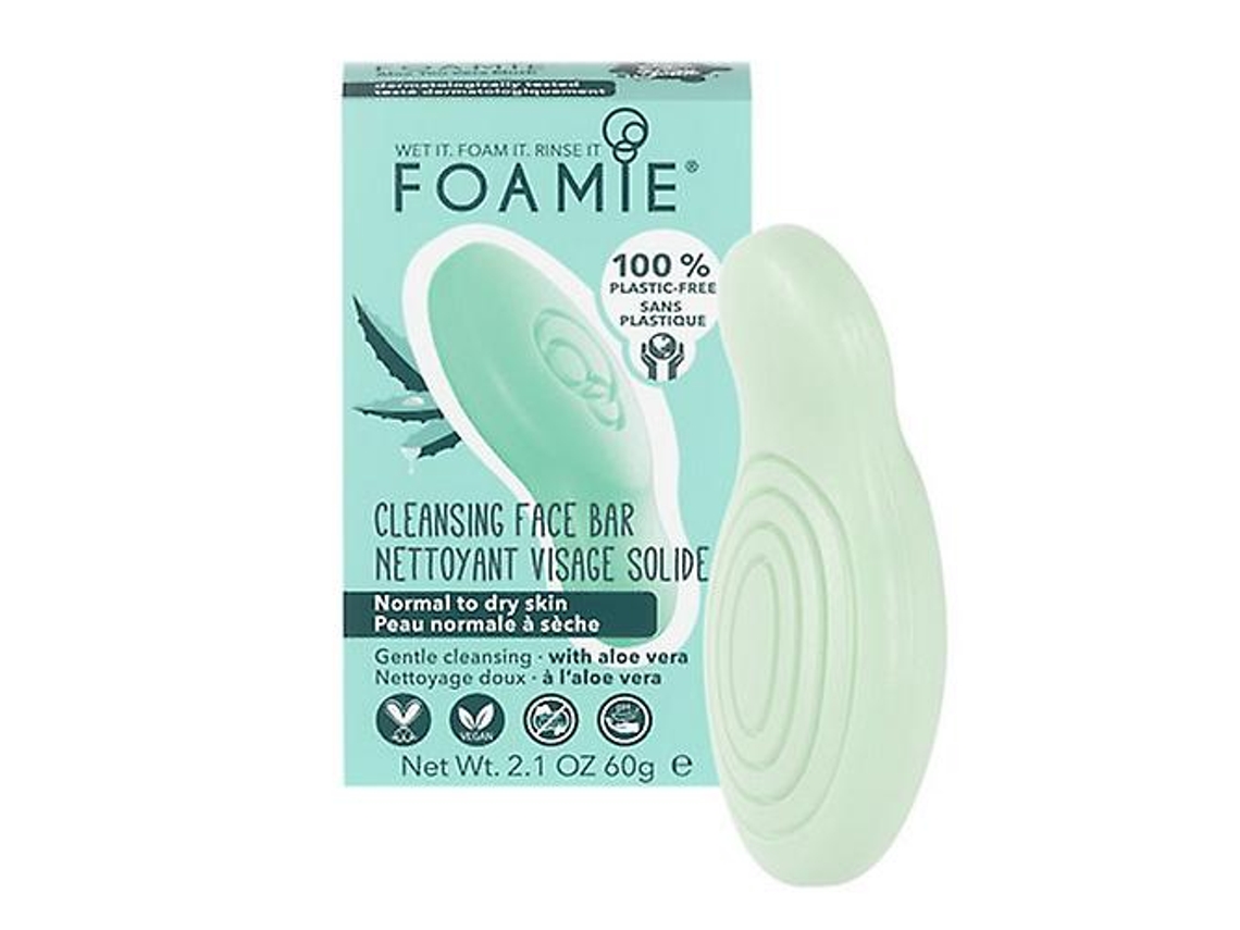 Sabonete Facial De Limpeza Foamie Aloe, 80 Gramas (pacote Com 3)