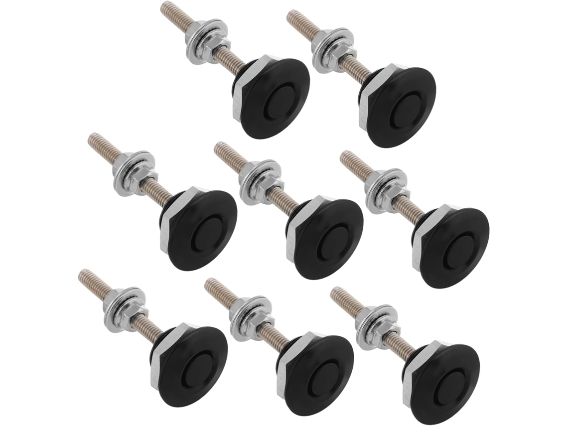 Kit De 8 Peças Para Trava Do Capô De Carro Em Liga De Alumínio Preta, Design