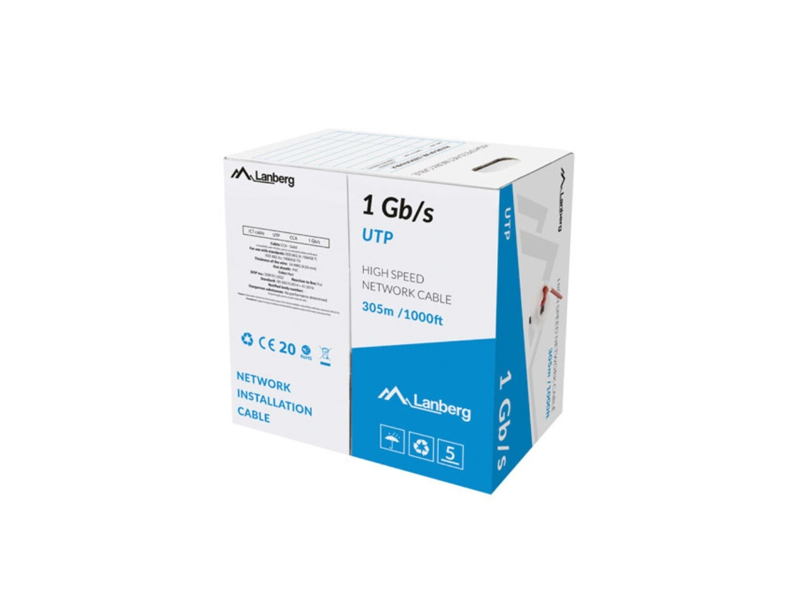 Cabo Ethernet Lan LANBERG Lcu6-10Cc-0305-R 305 M