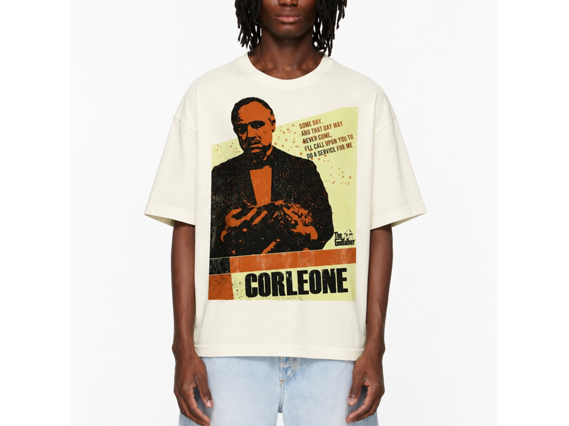 Rockinstone Godfather Corleone Solid Natural Adult T-shirt Size:xxl