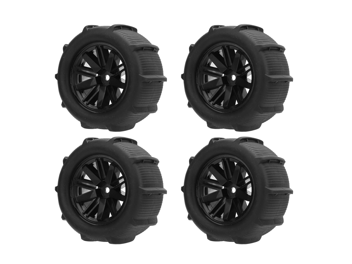 Mali pneus de Praia para Carro Rc 4pcs Rodas de Deserto em Borracha Plástico para Wltoys 144001 1/14 1/16
