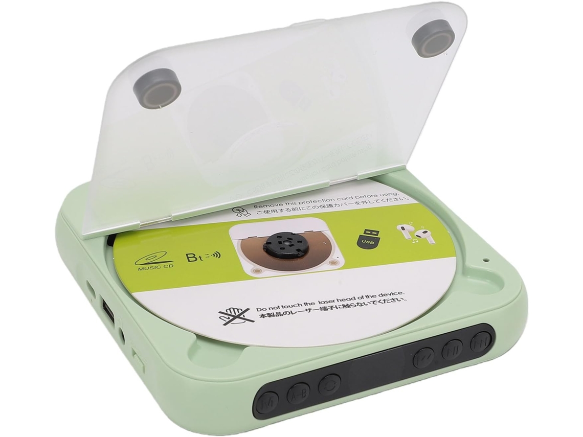 Leitor Cd Portátil Cuifati Com Bluetooth 5.3, Bateria Recarregável De 2000 Mah, Alto-falante Hifi Integrado E