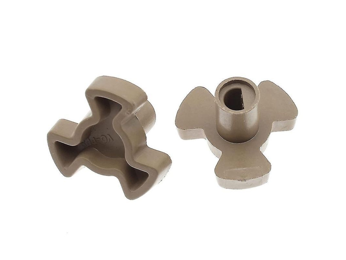 Conector Giratório para Microondas, Suporte de Roda, Bandeja de Vidro, Acoplador, 2 Peças, Marrom, Plástico