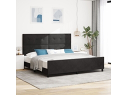 Cama Lovely Home Veludo Preto (200x200)