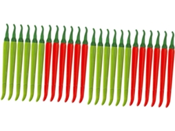 Conjunto De 24 Canetas Em Gel Formato Pimenta, Com Design Ergonômico,