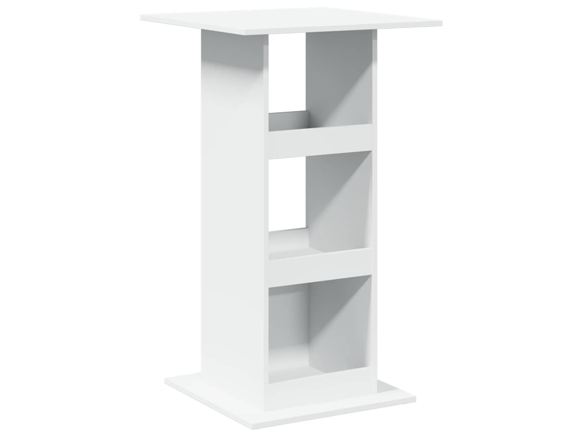 Mesa Bar com Arrumação Derivados Madeira Branco MAISON EXCLUSIVE (60x60x102 cm)