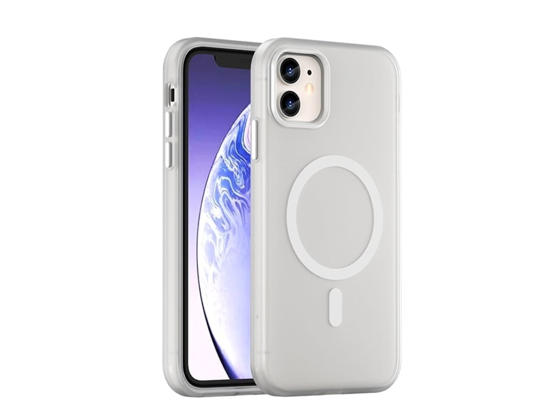 Capa Híbrida Translúcida Para Iphone 12 - Tpu E Pc Com Magsafe | Fosca - Branca