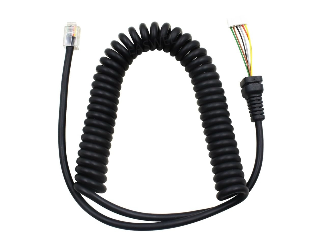 Cabo De Microfone Para Microfones Yaesu Mh 48a6j, Mh 42b6j, Ft 1500, Ft 1500m E 7800