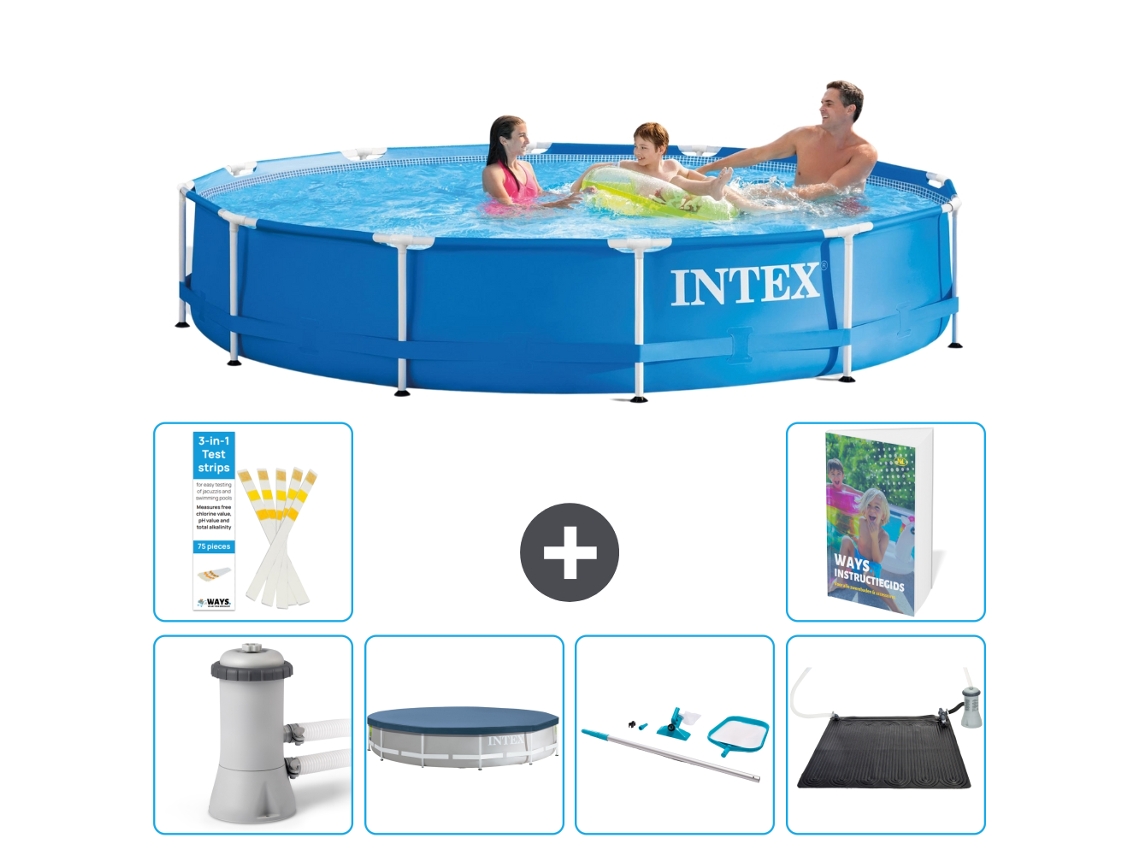 Intex Piscina Com Estrutura Redonda - 366x76 Cm - 7-peças S241