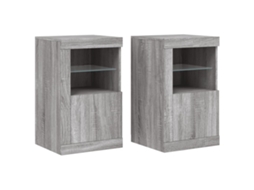 Side Cabinet, Side Cabinets Vidaxl Cinzeto Madeira Processada (n/a)