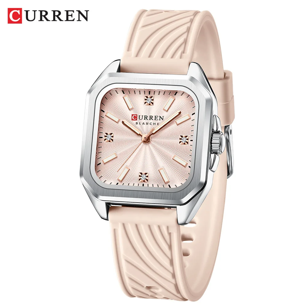 Relógio FEMININO MDUG com pulseira de aço inoxidável resistente à água e mostrador de data (marrom)