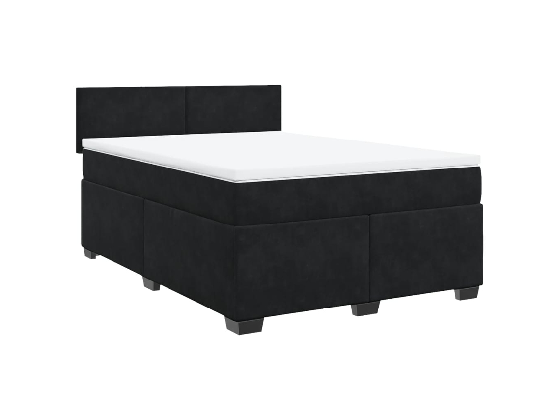 Box Spring Bed, Box Spring Beds Vidaxl Preto Veludo (160 X 200 Cm)
