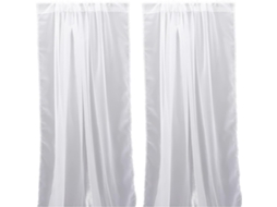 Cortinas Brancas Semitransparentes De 2 Peças Para Janelas Acessório Decorativo Elegante Para Quar Gokoco